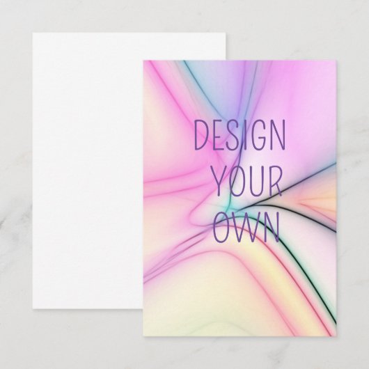 Soft Pastel ontwerp uw eigen Bedankkaart (Voorkant / Achterkant)