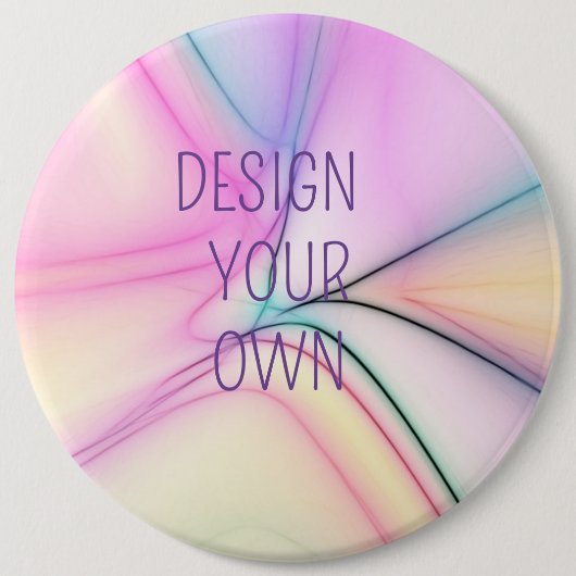 Soft Pastel ontwerp uw eigen Ronde Button 6,0 Cm (Voorkant)
