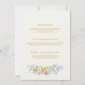 Soft Pastel Ornate Spring All in One Gold Wedding Kaart (Achterkant)
