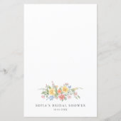 Soft Pastel Ornate Spring Bridal Shower Bingo Game (Achterkant)