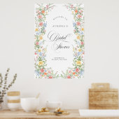 Soft Pastel Ornate Spring Bridal Shower Welcome Poster (Keuken)