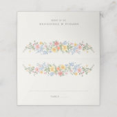 Soft Pastel Ornate Spring floral Garden Place card Plaatskaartje (Buitenkant ongevouwen)