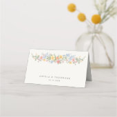Soft Pastel Ornate Spring floral Garden Place card Plaatskaartje (Achterkant)
