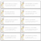 Soft Pastel Ornate Spring Garde Guest Name Address Sticker (Voorkant)