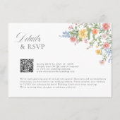 Soft Pastel Ornate Spring Garden Floral Wedding En Informatiekaartje (Voorkant)