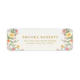 Soft Pastel Ornate Spring Garden Gold Wedding Etiket