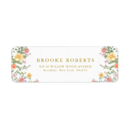 Soft Pastel Ornate Spring Garden Gold Wedding Etiket