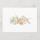 Soft Pastel Ornate Spring Garden gold Wedding Informatiekaartje (Achterkant)