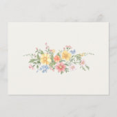 Soft Pastel Ornate Spring Garden  gold Wedding    Informatiekaartje (Achterkant)