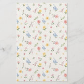 Soft Pastel Ornate Spring Garden Gold Wedding Menu (Achterkant)