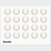 Soft Pastel Ornate Spring Garden Gold Wedding Ronde Sticker (Vel)
