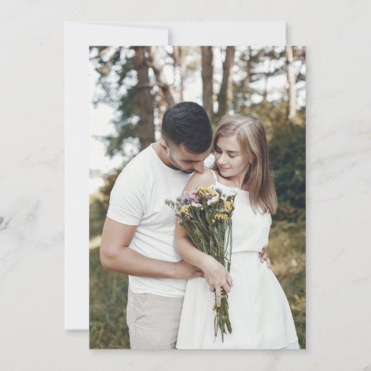 Soft Pastel Ornate Spring Garden Gold Wedding Save The Date (Achterkant)