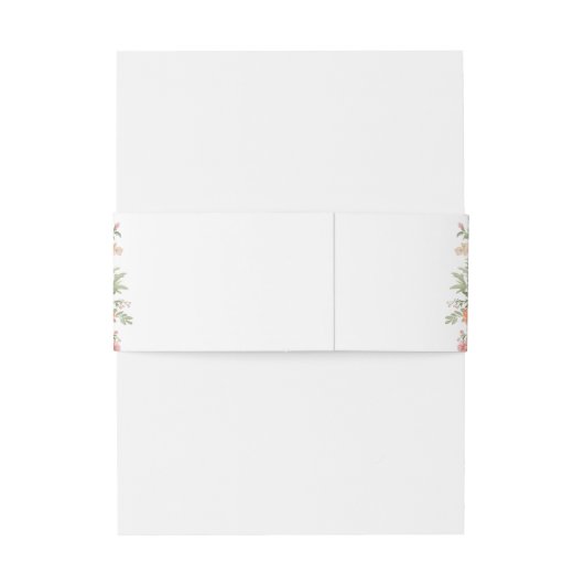 Soft Pastel Ornate Spring Garden Gold  Wedding Uitnodigingen Wikkel (Achterkant Voorbeeld)