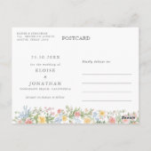 Soft Pastel Ornate Spring Garden Save the Date Briefkaart (Achterkant)