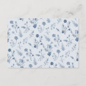 Soft Pastel Ornate Spring Garden  Wedding Details Informatiekaartje (Achterkant)