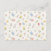 Soft Pastel Ornate Spring Garden  Wedding Details Informatiekaartje (Achterkant)