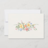 Soft Pastel Ornate Spring Garden Wedding QR Code RSVP Kaartje (Achterkant)