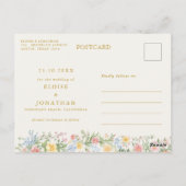 Soft Pastel Ornate Spring Gold Save the Date Briefkaart (Achterkant)