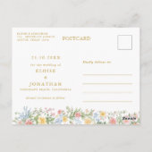 Soft Pastel Ornate Spring Gold Save the Date Briefkaart (Achterkant)