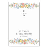 Soft Pastel Ornate Spring Guest Name Place Card Kaart (Voorkant)