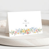 Soft Pastel Ornate Spring Guest Name Place Card Kaart