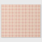 Soft Pastel Peach and Cream Tartan Cadeaupapier (Vlak)