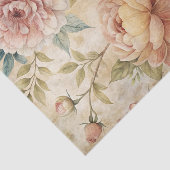 Soft Pastel Peony Floral Pattern Tissuepapier (Detail)