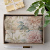 Soft Pastel Peony Floral Pattern Tissuepapier (Geschenk)