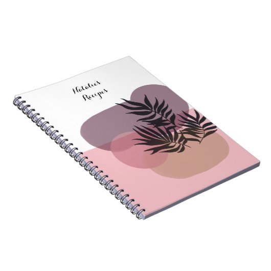 Soft Pastel Pink Abstract Tropical Notebook Notitieboek (Rechterzijde)