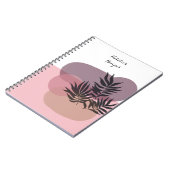 Soft Pastel Pink Abstract Tropical Notebook Notitieboek (Linkerzijde)