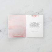 Soft Pastel Pink Flower Baby shower dank u Bedankkaart (Binnen)