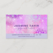 Soft Pastel Pink Lacy Mandala Art Yoga Instructor Visitekaartje (Voorkant)