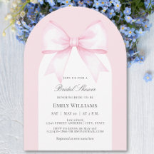 Soft Pastel Pink Ribbon Bow Vrijgezellenfeest