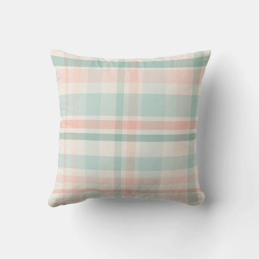 Soft Pastel Plaid one Kussen (Achterkant)
