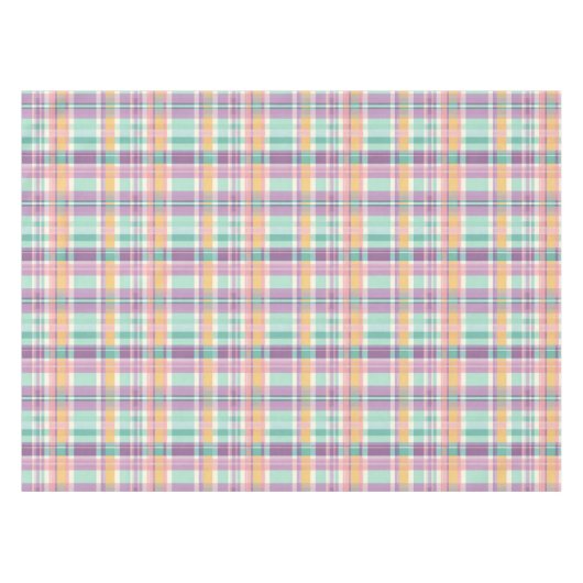Soft Pastel Plaid  Tafelkleed (Voorkant (Horizontaal))