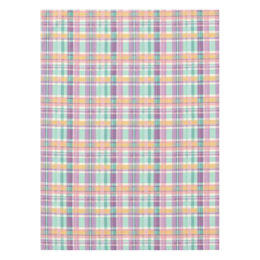 Soft Pastel Plaid  Tafelkleed (Voorkant)