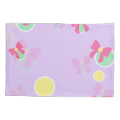 soft pastel polka dots and bows kussensloop (Achterkant)