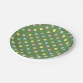 Soft Pastel Polka Dots Green Papieren Bordje (Gekanteld)