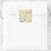  Soft Pastel Rainbow Hydrangea Vierkante Sticker (Tas)