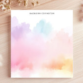 Soft Pastel Rainbow Waterverf Persoonlijke naam Notitieblok