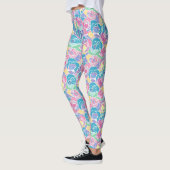Soft Pastel Rose Love Leggings (Links)