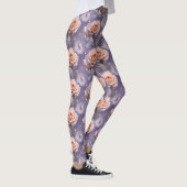 Soft Pastel Roses In Shades Of Peach And Pale Pink Leggings (Rechts)