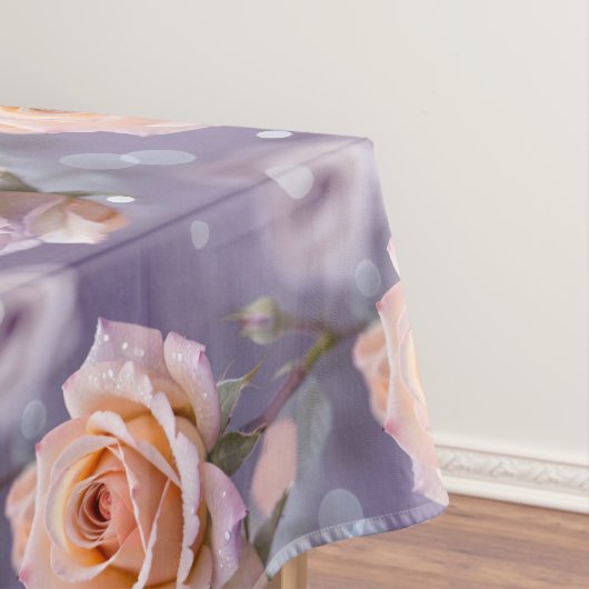 Soft Pastel Roses In Shades Of Peach And Pale Pink Tafelkleed (Voorbeeld)
