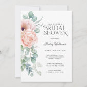 Soft Pastel Roze Boho Bloemen Vrijgezellenfeest Kaart (Voorkant)