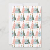 Soft Pastel Scandi-style Christmas Trees Feestdagenkaart (Achterkant)