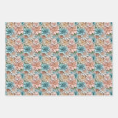 Soft Pastel Sculptural Flower 2D Pattern in Blush Inpakpapier Vel (Voorkant 2)