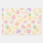 Soft Pastel Seamless Fruit Pattern Inpakpapier Vel (Voorkant 3)