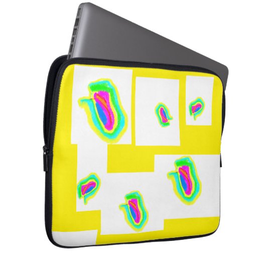 Soft Pastel Shapes Laptop Sleeve (Voorkant Rechts)