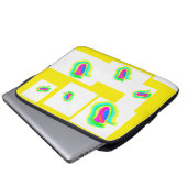 Soft Pastel Shapes Laptop Sleeve (Voorkant onderkant)
