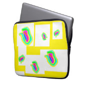 Soft Pastel Shapes Laptop Sleeve (Voorkant Links)